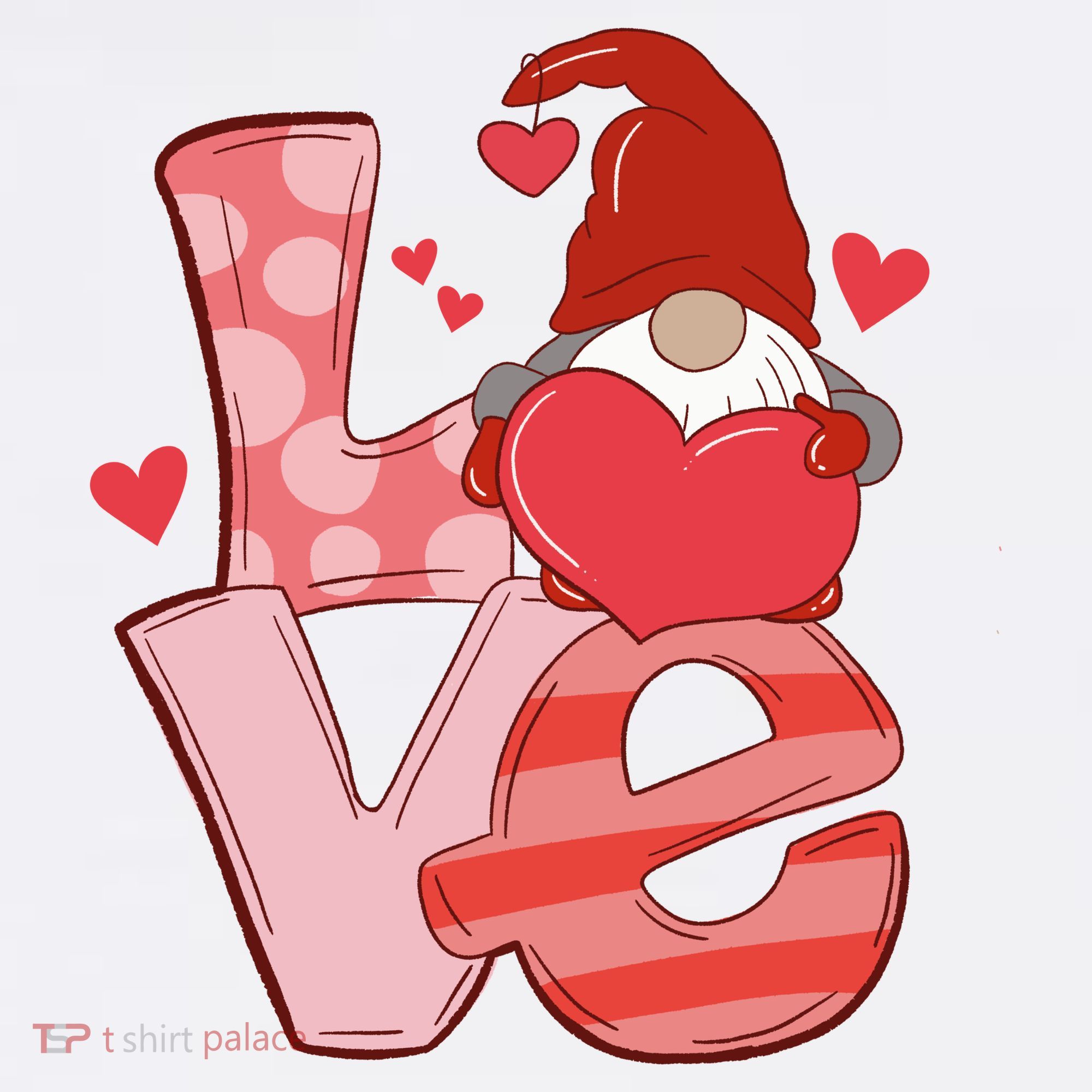 Love Cute Gnome Valentines Day Heart Sweatshirt