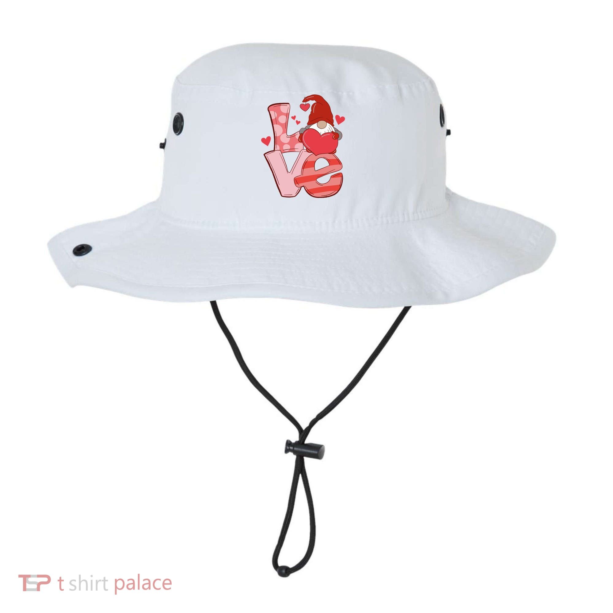 Love Cute Gnome Valentines Day Heart Bucket Hat