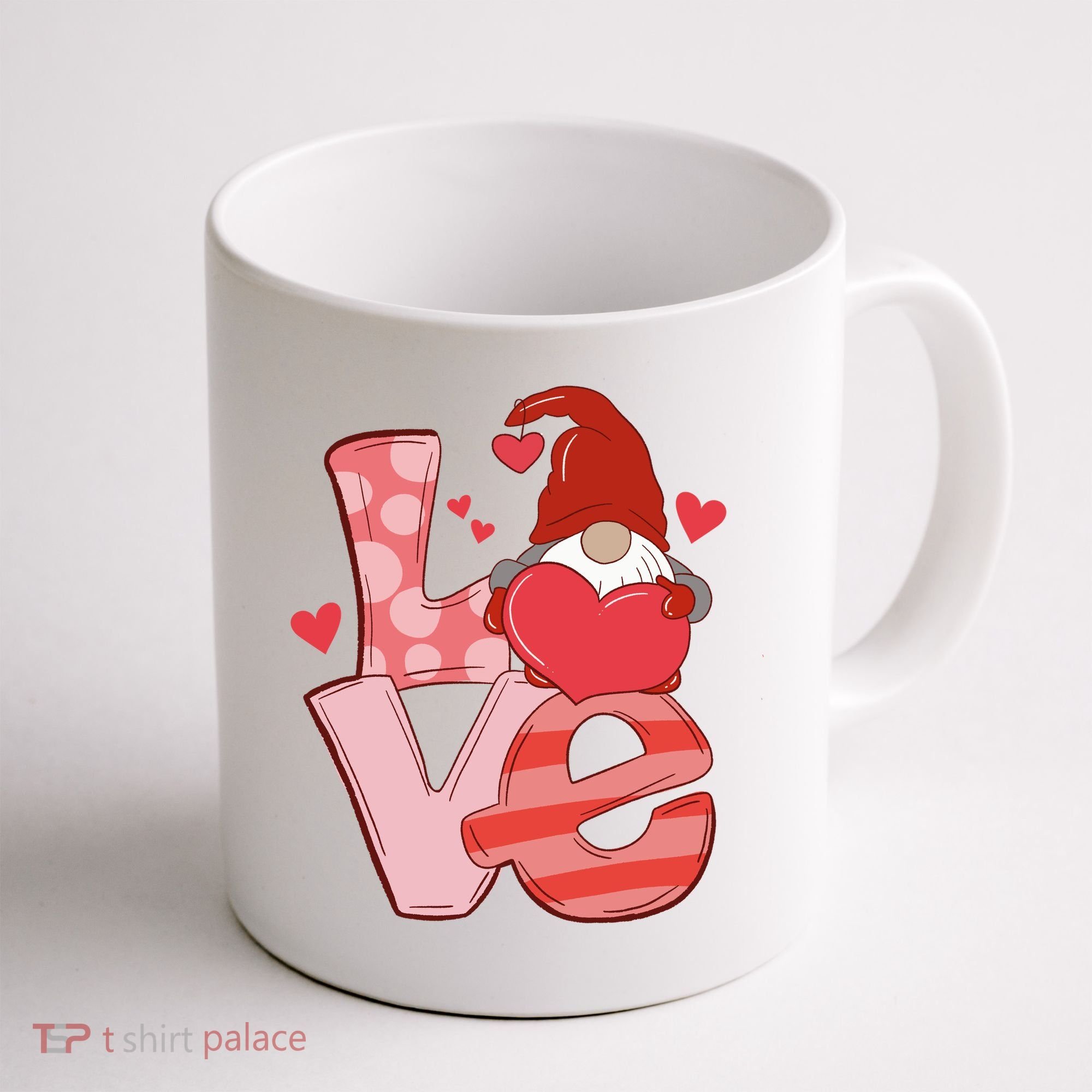 Love Cute Gnome Valentines Day Heart Coffee Mug