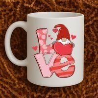 Love Cute Gnome Valentines Day Heart Coffee Mug thumb 2