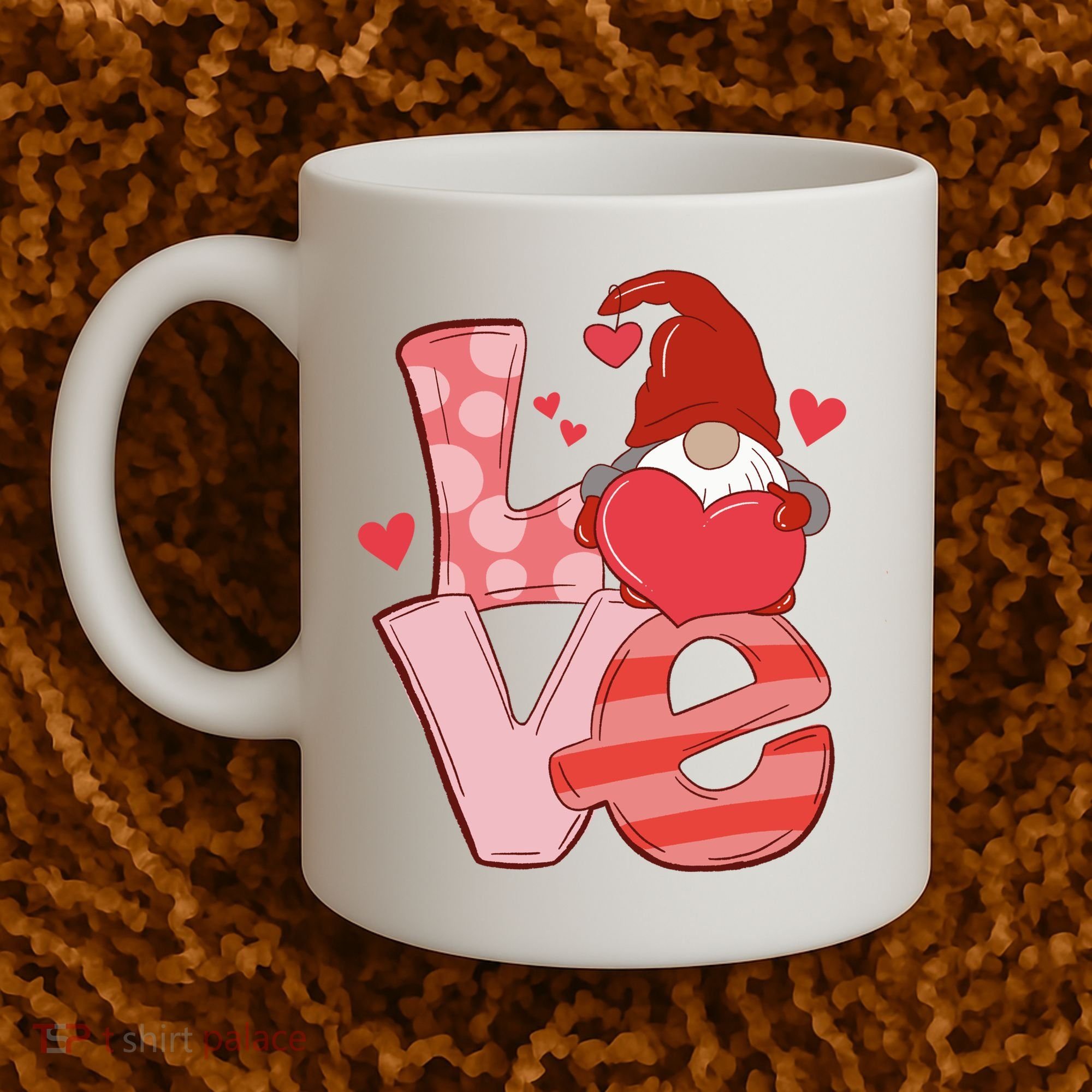 Love Cute Gnome Valentines Day Heart Coffee Mug