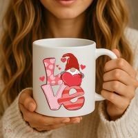 Love Cute Gnome Valentines Day Heart Coffee Mug thumb 3
