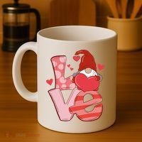Love Cute Gnome Valentines Day Heart Coffee Mug thumb 4