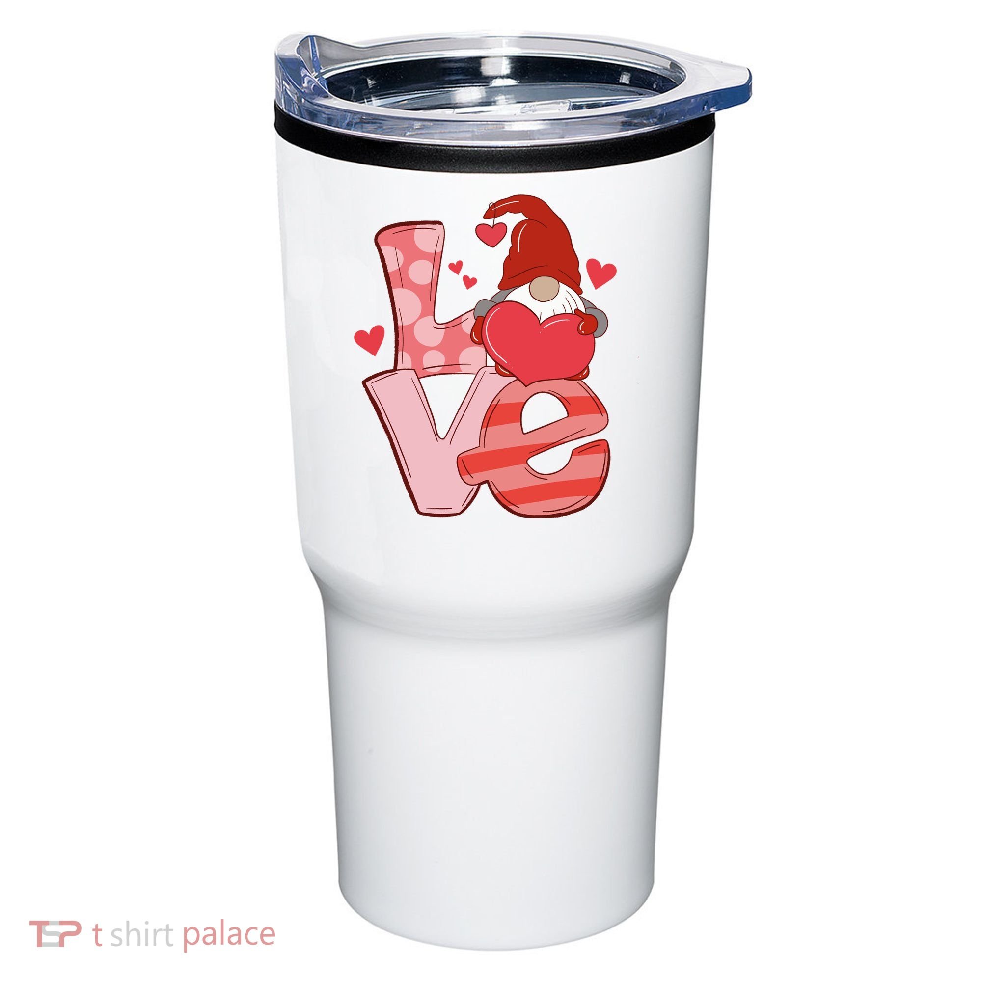 Love Cute Gnome Valentines Day Heart Tumbler