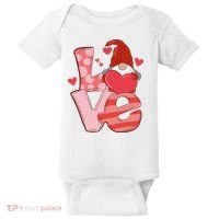 Love Cute Gnome Valentines Day Heart Baby Bodysuit thumb 0