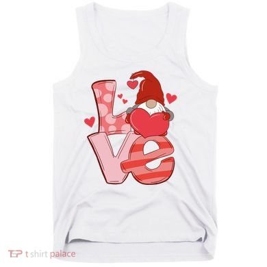 Love Cute Gnome Valentines Day Heart Tank Top
