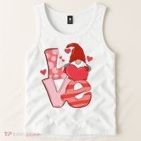 Love Cute Gnome Valentines Day Heart Tank Top thumb 2