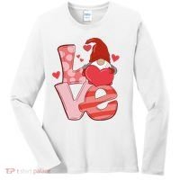 Love Cute Gnome Valentines Day Heart Women's Long Sleeve Shirt thumb 0