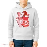 Love Cute Gnome Valentines Day Heart Kids Hoodie thumb 4