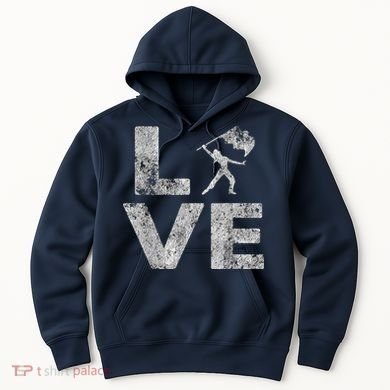 Love Color Guard Winter Guard Distressed Hoodie