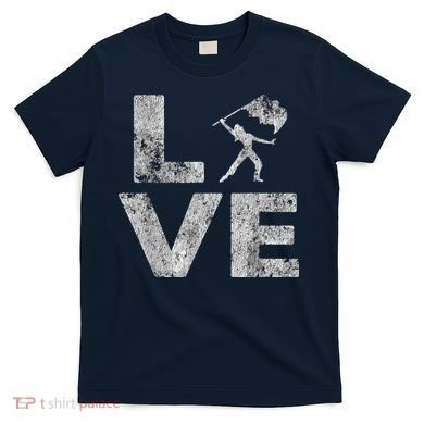 Love Color Guard Winter Guard Distressed T-Shirt
