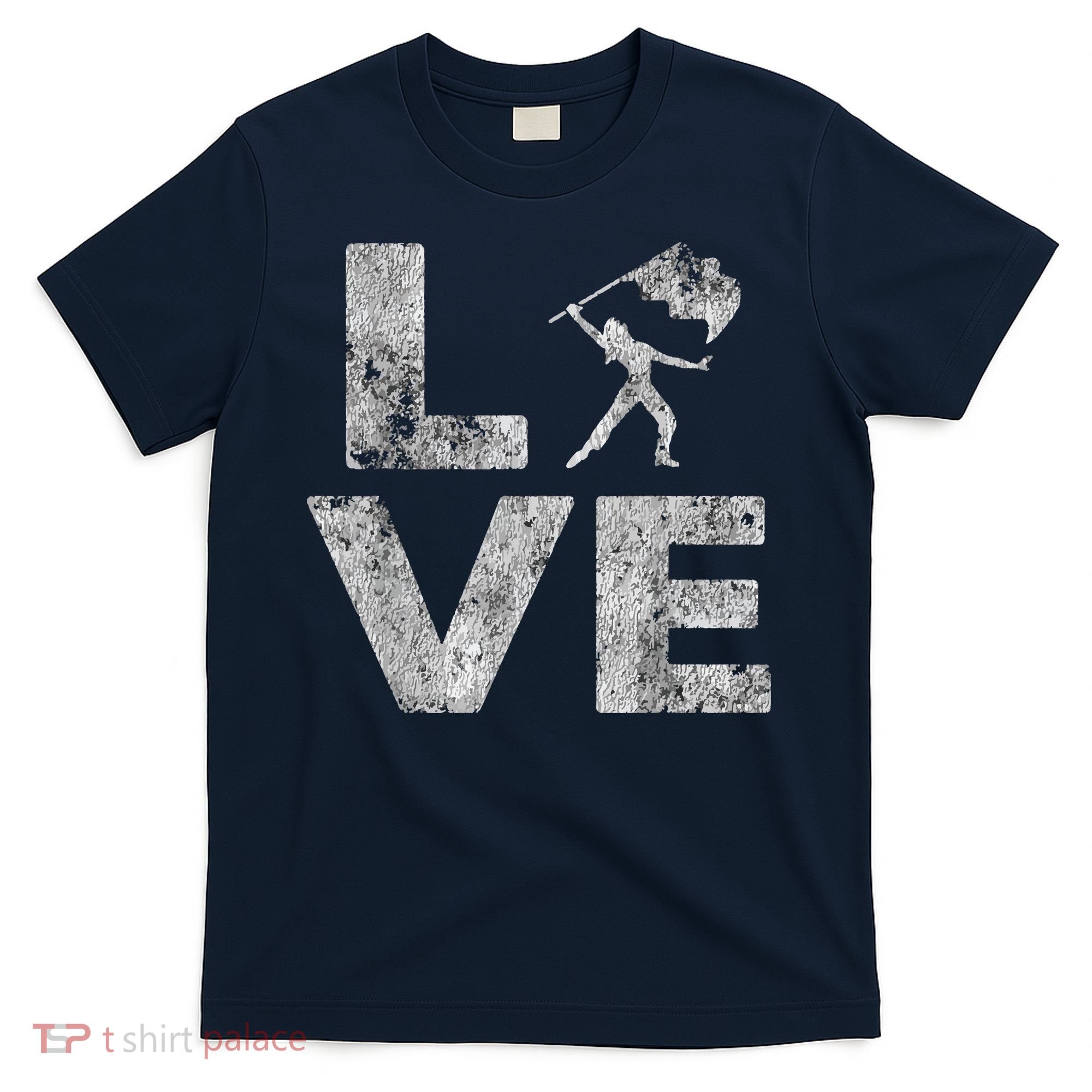 Love Color Guard Winter Guard Distressed T-Shirt