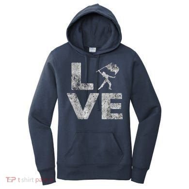 Love Color Guard Winter Guard Distressed Women's Hoodie