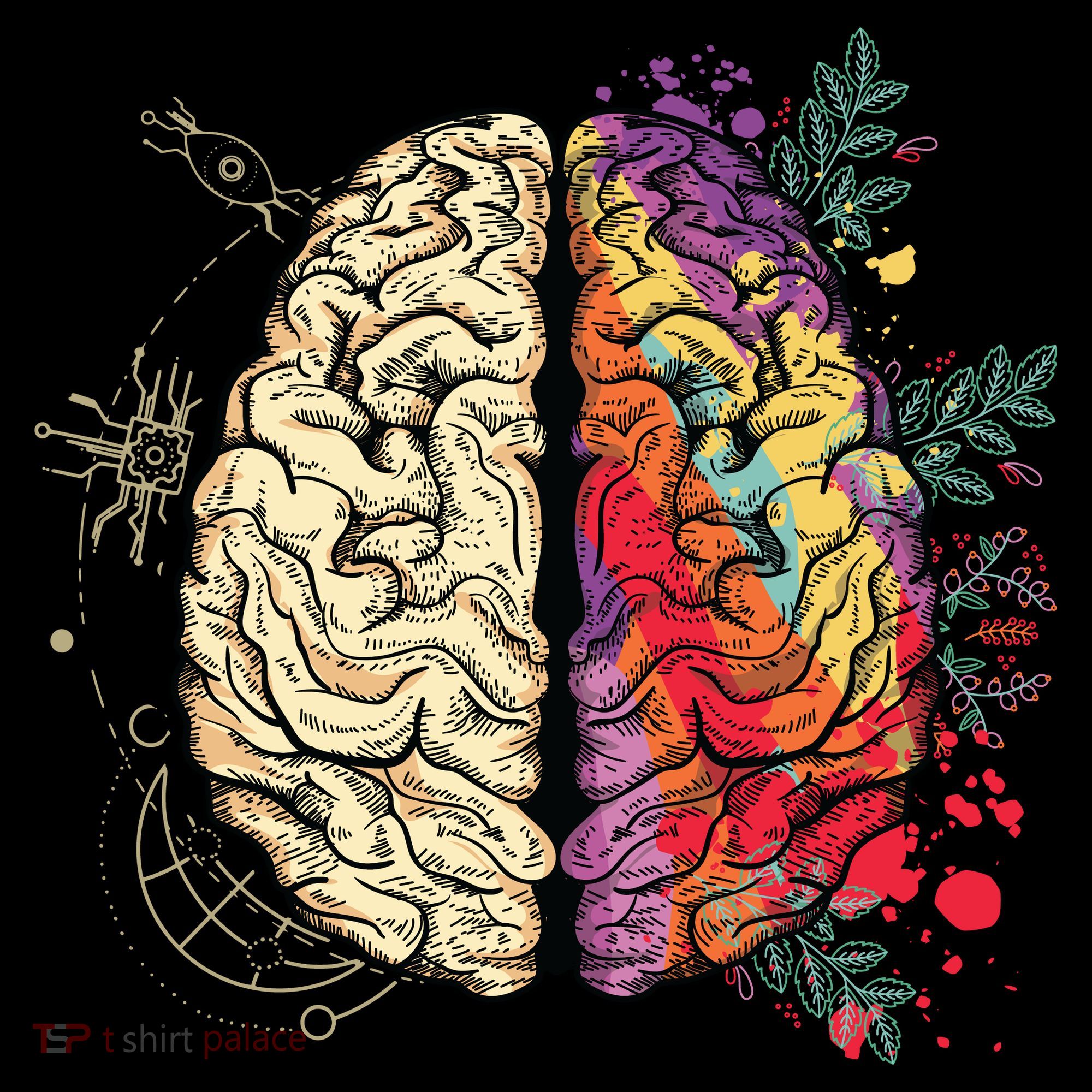 Logical Creative Human Brain Bucket Hat