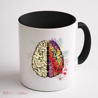 Logical Creative Human Brain Coffee Mug thumb 1