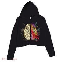 Logical Creative Human Brain Crop Fleece Hoodie thumb 0