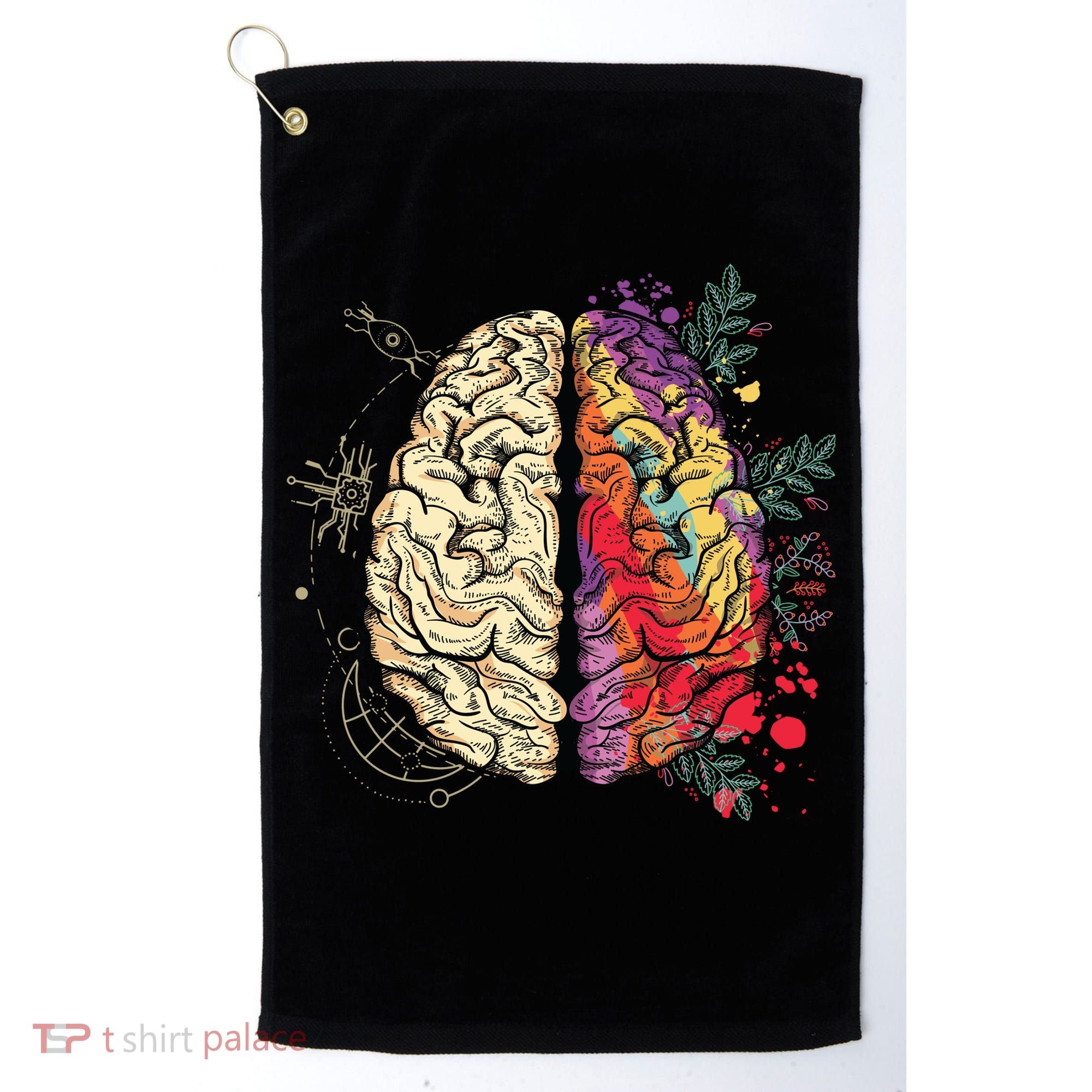 Logical Creative Human Brain Golf Towel