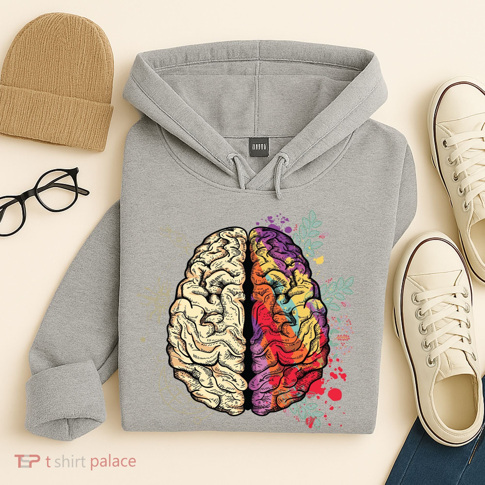 Logical Creative Human Brain Hoodie