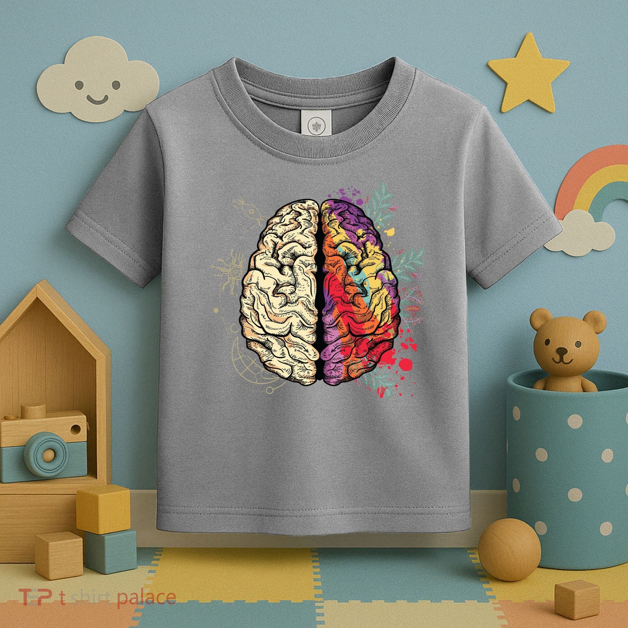 Logical Creative Human Brain Toddler T-Shirt