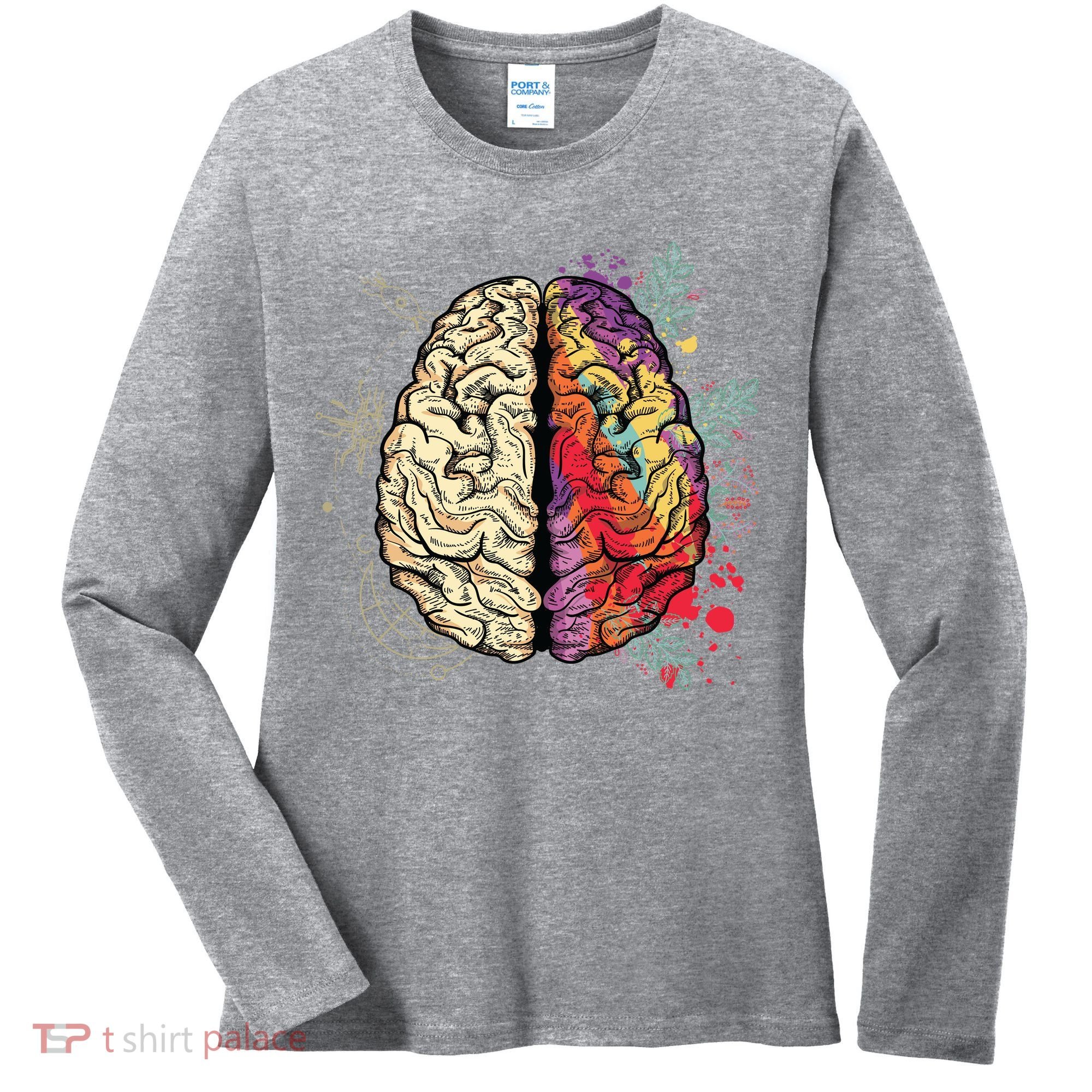Logical Creative Human Brain Women's Long Sleeve Shirt