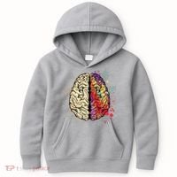 Logical Creative Human Brain Kids Hoodie thumb 0