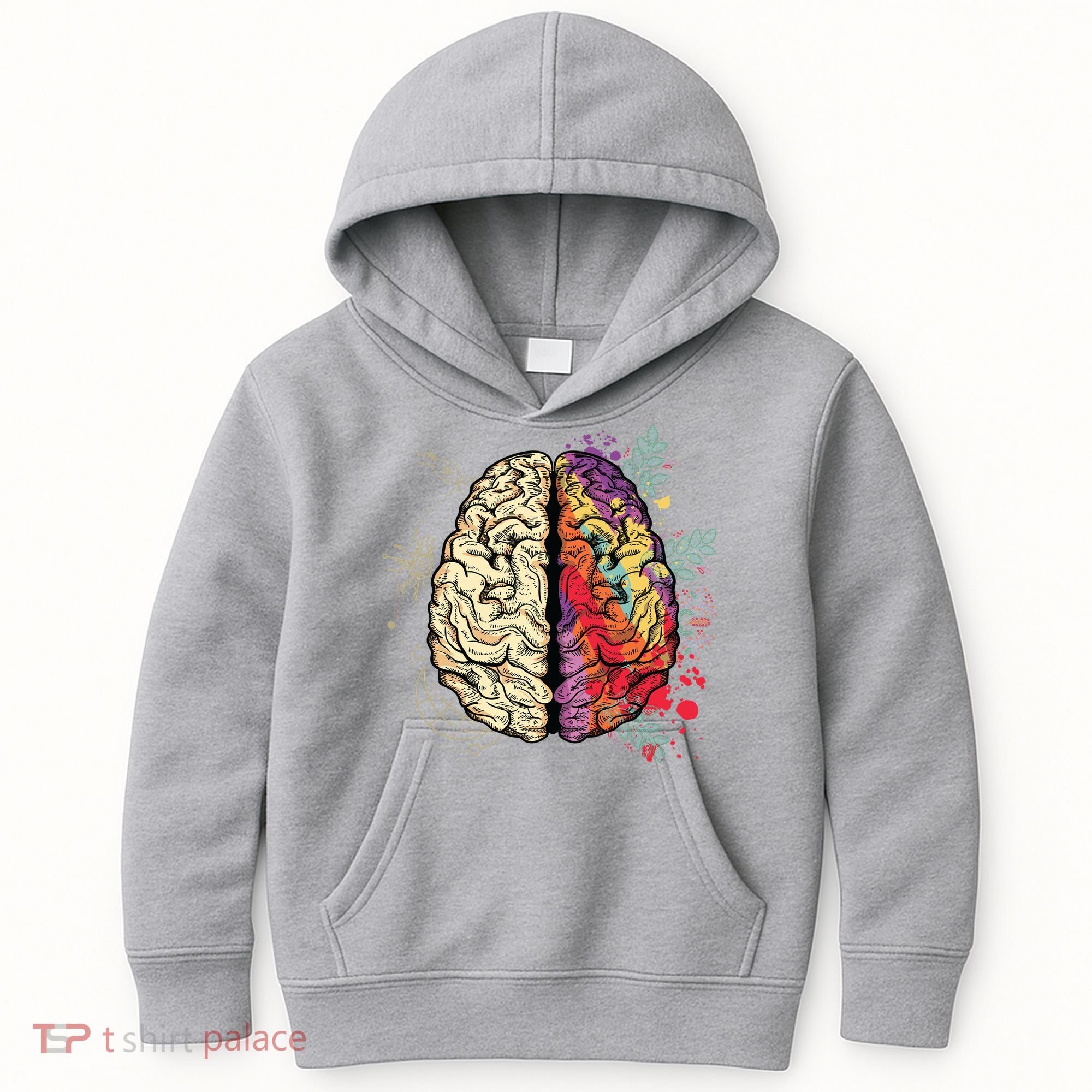 Logical Creative Human Brain Kids Hoodie