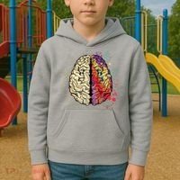 Logical Creative Human Brain Kids Hoodie thumb 2