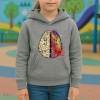 Logical Creative Human Brain Kids Hoodie thumb 3