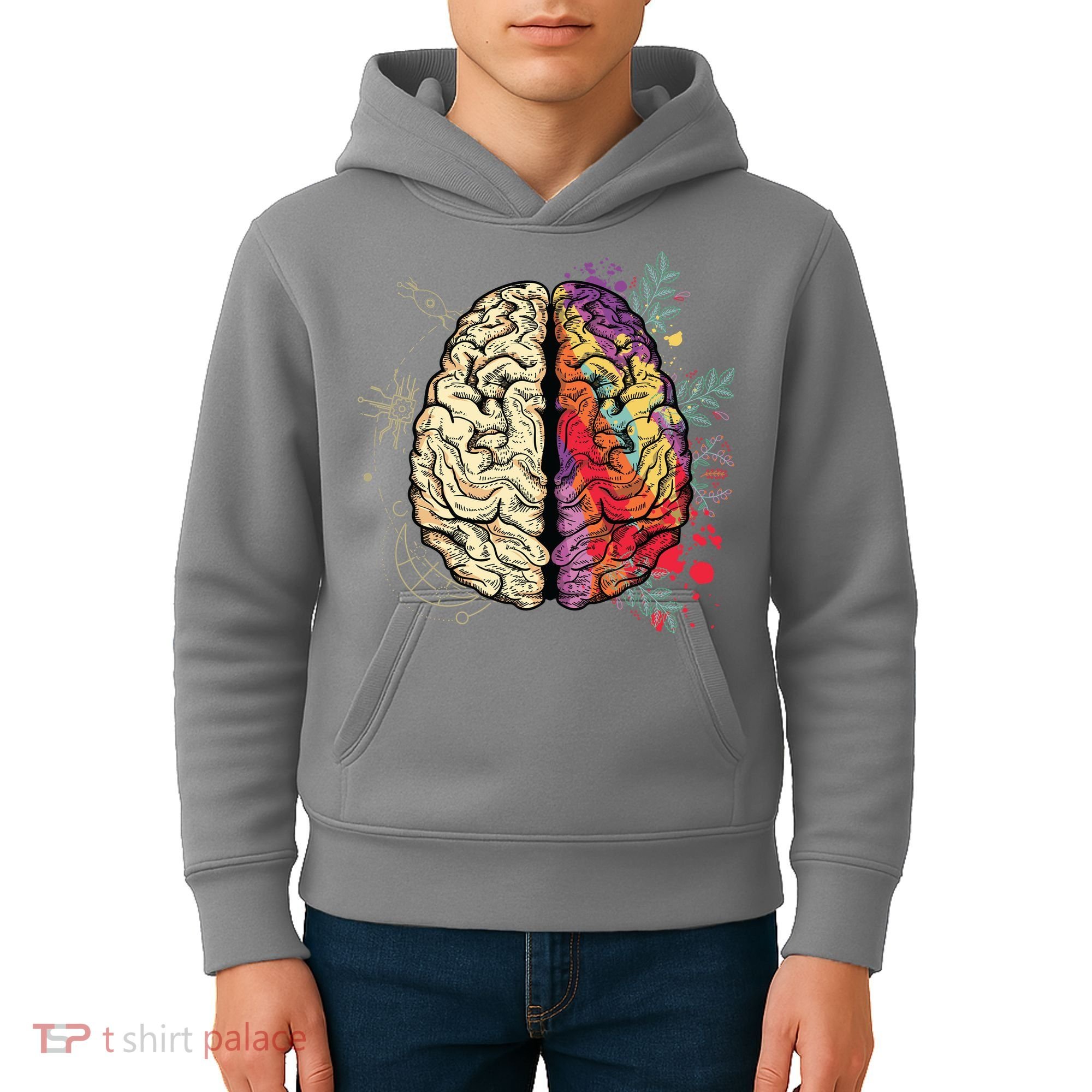 Logical Creative Human Brain Kids Hoodie