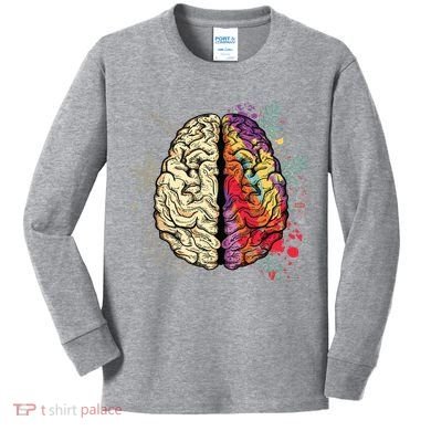 Logical Creative Human Brain Kids Long Sleeve Shirt