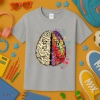 Logical Creative Human Brain Kids T-Shirt thumb 3