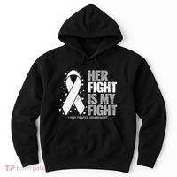Lung Cancer Her Fight is my Fight Lung Cancer Awareness Hoodie thumb 0