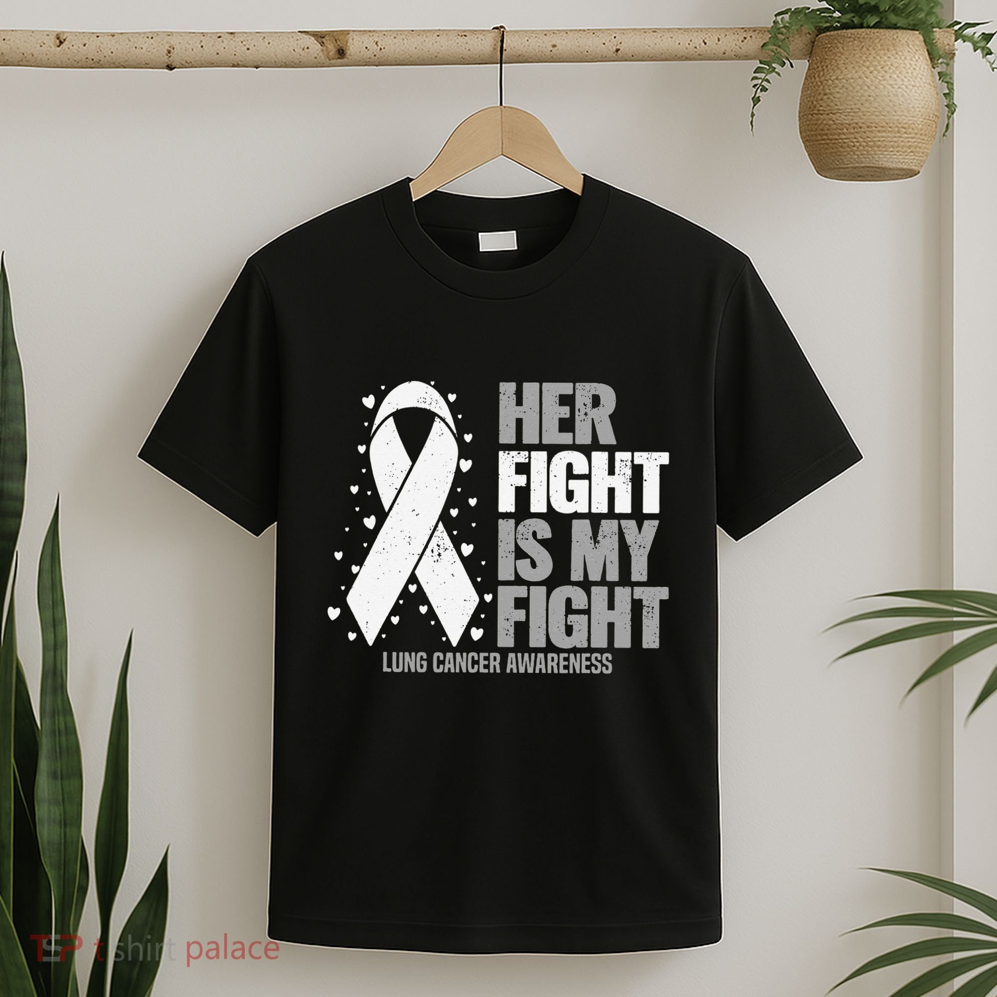 Lung Cancer Her Fight is my Fight Lung Cancer Awareness T-Shirt