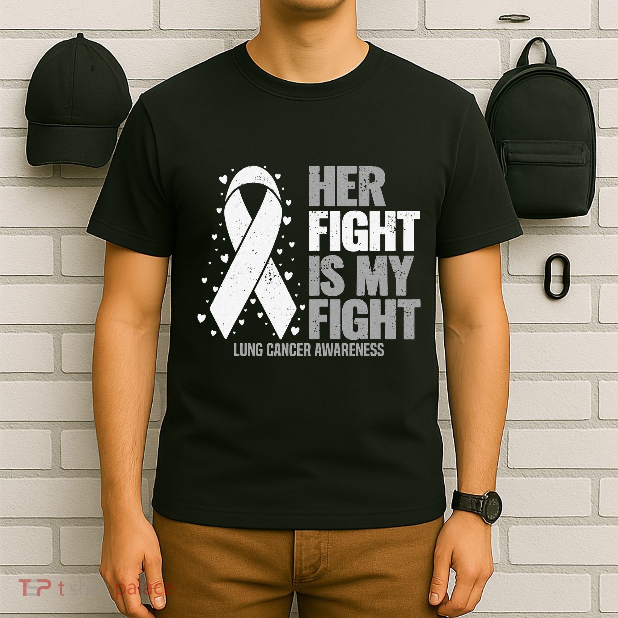 Lung Cancer Her Fight is my Fight Lung Cancer Awareness T-Shirt