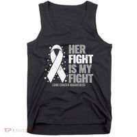 Lung Cancer Her Fight is my Fight Lung Cancer Awareness Tank Top thumb 0