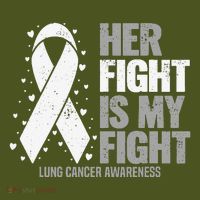 Lung Cancer Her Fight is my Fight Lung Cancer Awareness The Baniff Cuffed Pom Beanie thumb 2