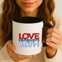 Love Conquers Hate Coffee Mug thumb 3