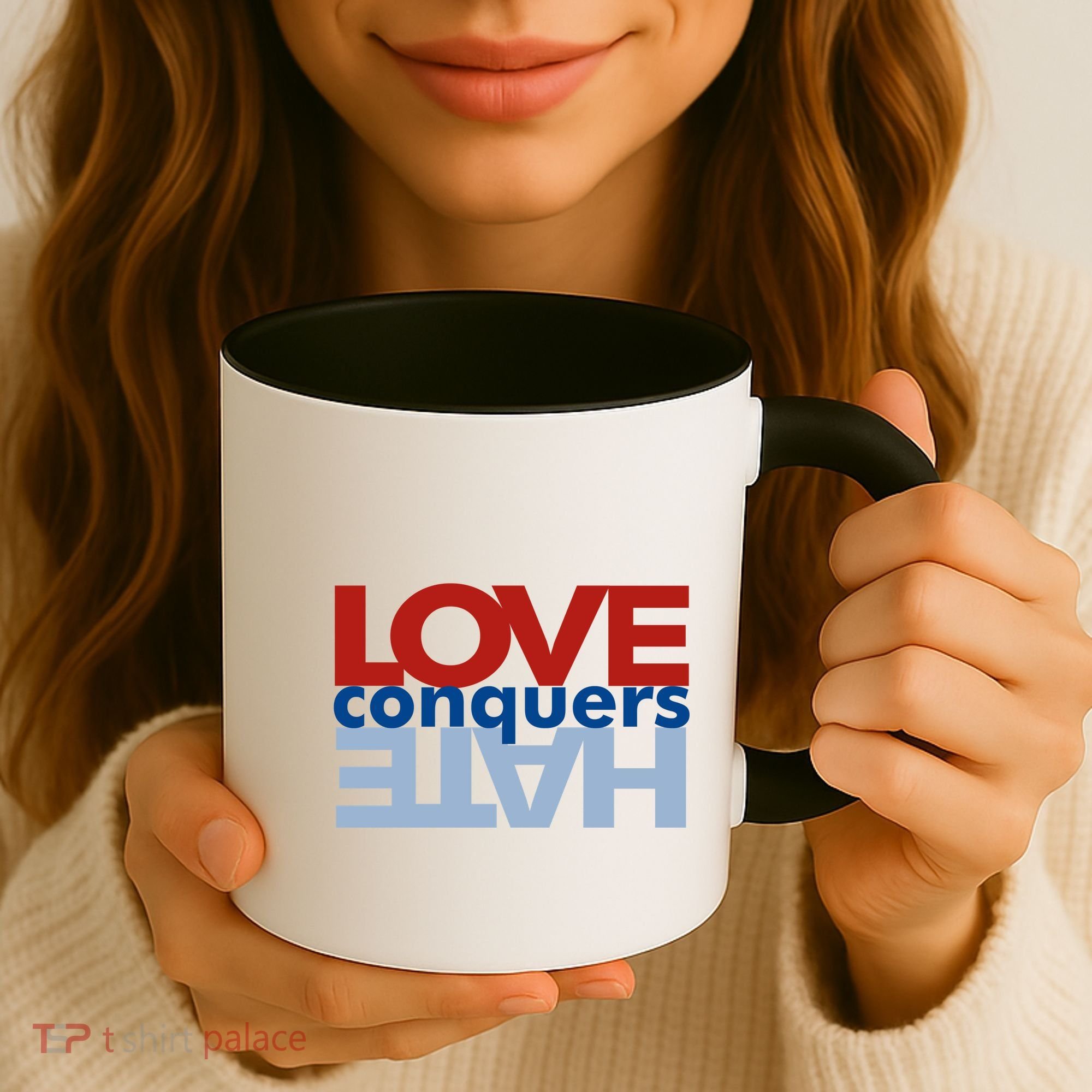 Love Conquers Hate Coffee Mug