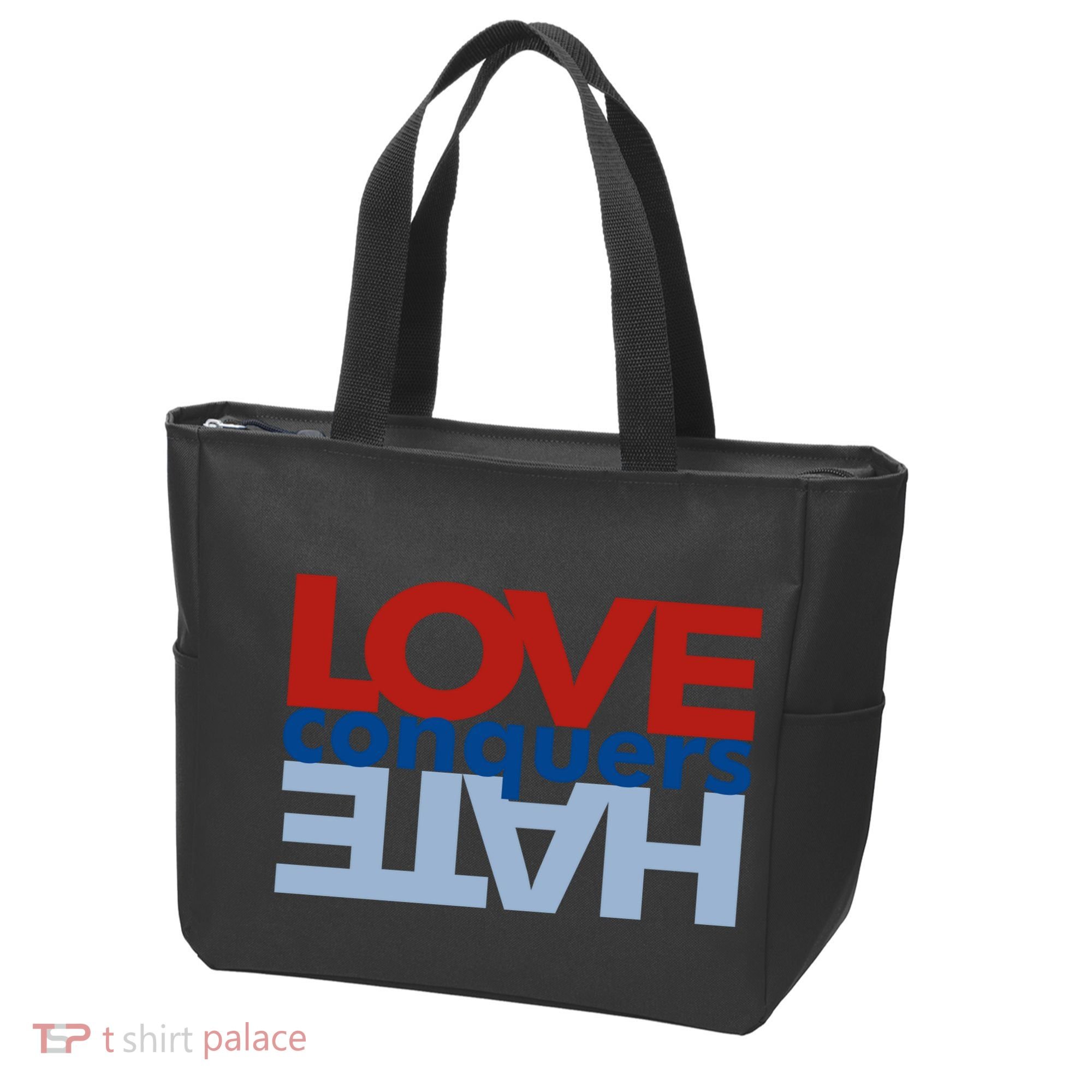 Love Conquers Hate Tote Bag