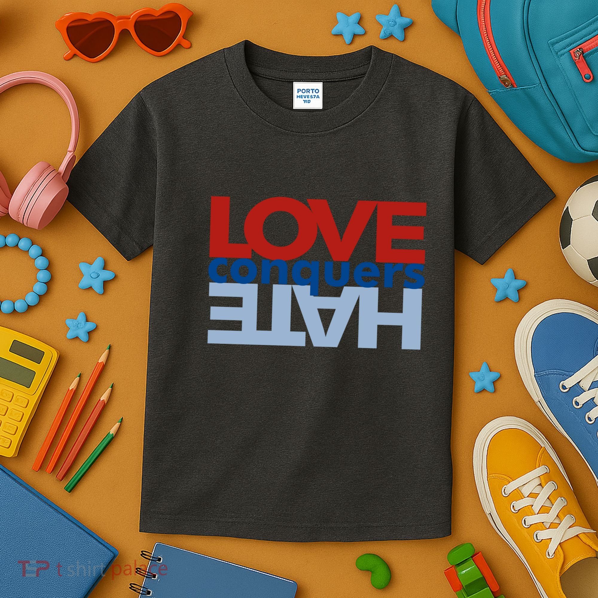 Love Conquers Hate Kids T-Shirt