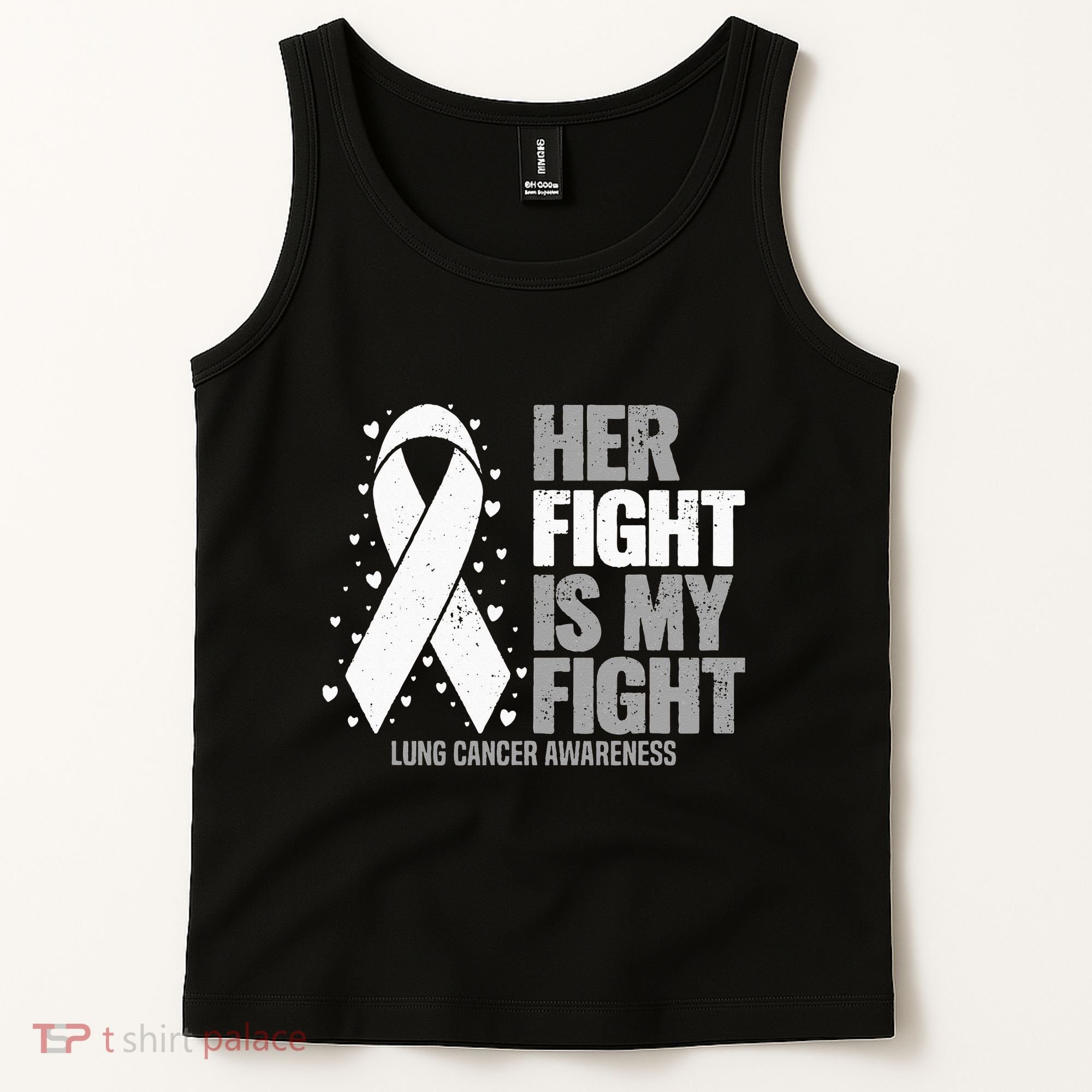 Lung Cancer Her Fight Is My Fight Lung Cancer Awareness Tank Top