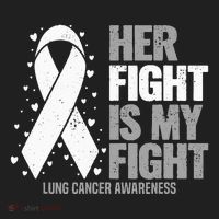 Lung Cancer Her Fight Is My Fight Lung Cancer Awareness Golf Towel thumb 3