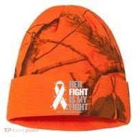 Lung Cancer Her Fight Is My Fight Lung Cancer Awareness Kati Licensed 12" Camo Cuffed Beanie thumb 0