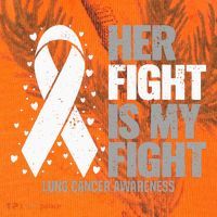 Lung Cancer Her Fight Is My Fight Lung Cancer Awareness Kati Licensed 12" Camo Cuffed Beanie thumb 2