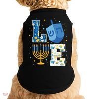 LOVE Cute Hanukkah Decorations Dreidel Menorah Chanukah Doggie Tank thumb 0