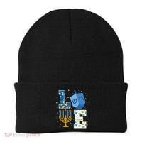 LOVE Cute Hanukkah Decorations Dreidel Menorah Chanukah Beanie thumb 0