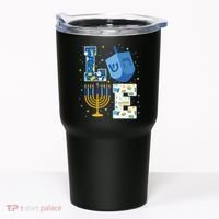 LOVE Cute Hanukkah Decorations Dreidel Menorah Chanukah Tumbler thumb 0