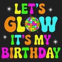 Lets Crazy It's My Birthday Party Glowing 80s Group Team Hat thumb 2