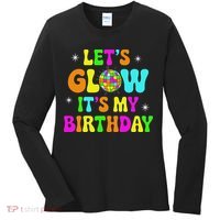 Lets Crazy It's My Birthday Party Glowing 80s Group Team Women's Long Sleeve Shirt thumb 0