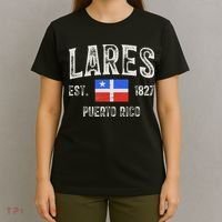 Lares City In Puerto Rico Est 1827, Puerto Rico Flag T-Shirt thumb 4